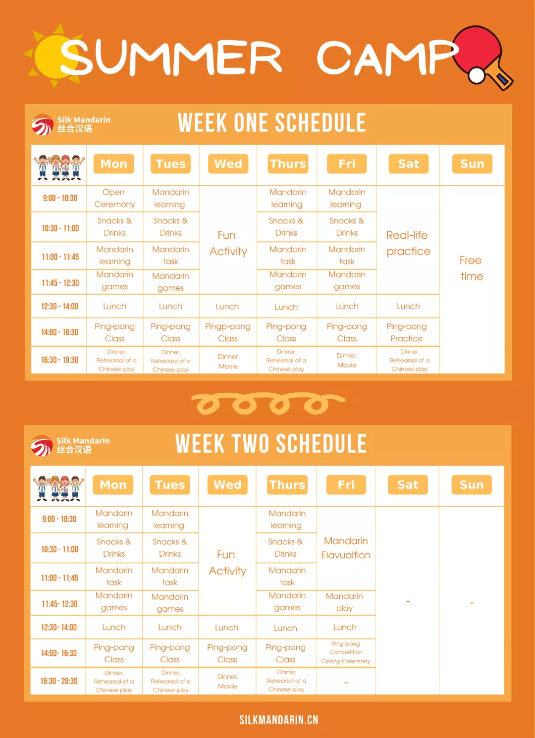 Learn Chinese and Play Ping-Pong in Silk Mandarin's Summer Camp! Learn Chinese and Play Ping-Pong in Silk Mandarin's Summer Camp!
