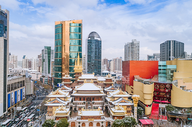 Shanghai's urban view outside our classrooms